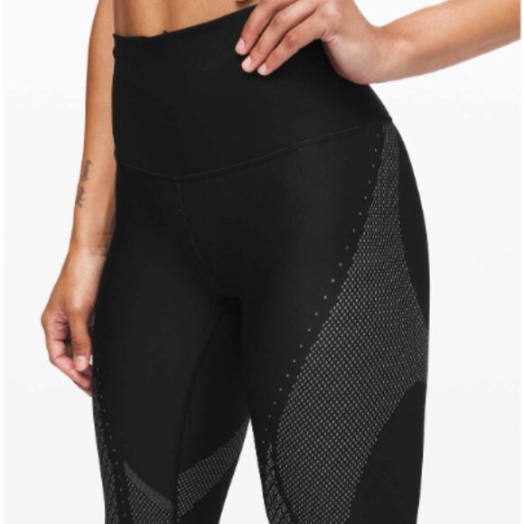 Lululemon Black and White Leggings Size 6 - Picture 3 of 12